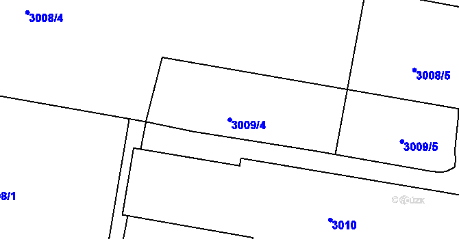 Parcela st. 3009/4 v KÚ Jaroměř, Katastrální mapa