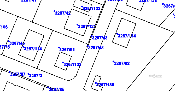 Parcela st. 3267/48 v KÚ Jaroměř, Katastrální mapa