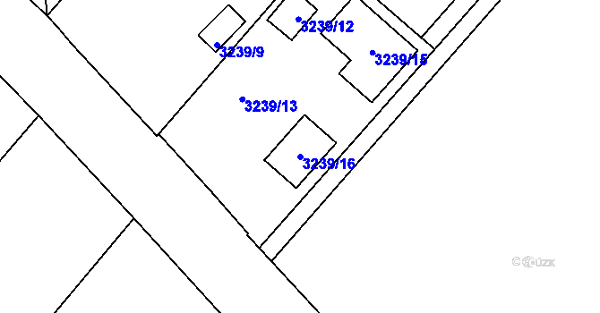 Parcela st. 3239/16 v KÚ Jaroměř, Katastrální mapa