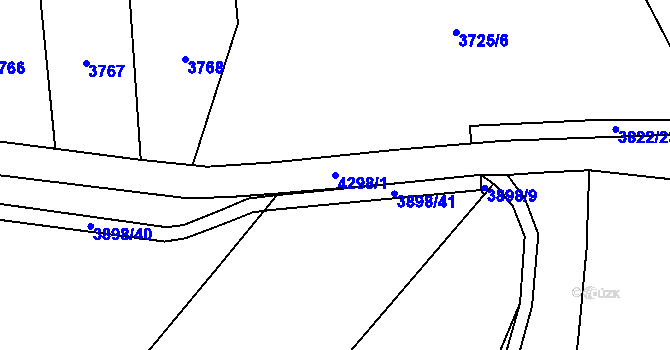 Parcela st. 4298/1 v KÚ Jaroměř, Katastrální mapa