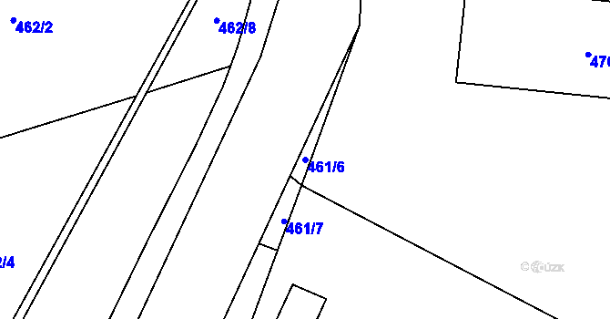 Parcela st. 461/6 v KÚ Josefov u Jaroměře, Katastrální mapa