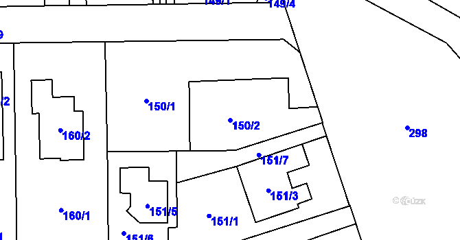 Parcela st. 150/2 v KÚ Josefov u Jaroměře, Katastrální mapa