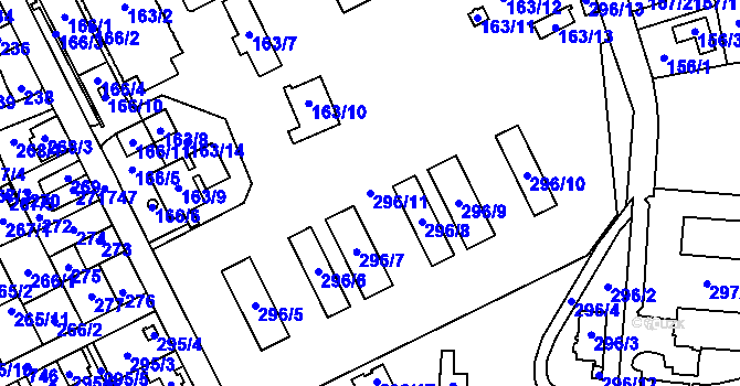 Parcela st. 296/11 v KÚ Josefov u Jaroměře, Katastrální mapa