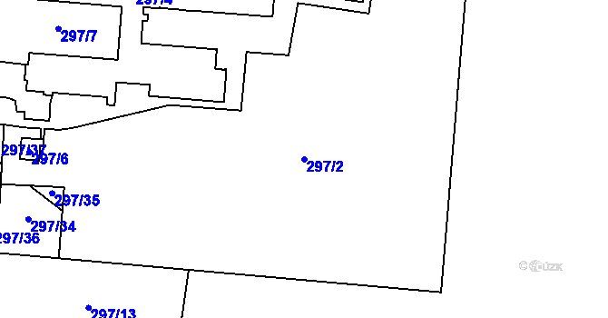 Parcela st. 297/2 v KÚ Josefov u Jaroměře, Katastrální mapa