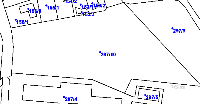 Parcela st. 297/10 v KÚ Josefov u Jaroměře, Katastrální mapa