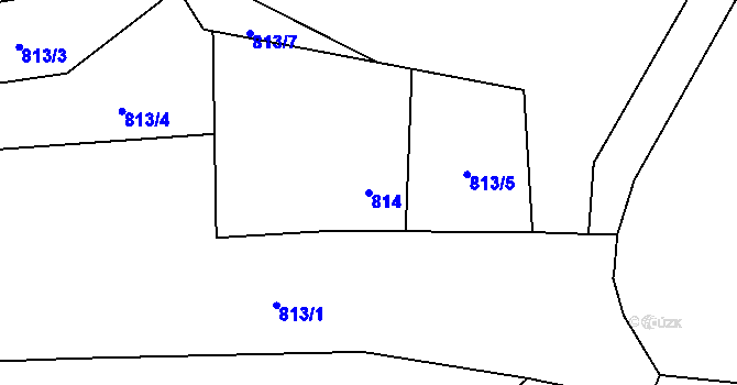 Parcela st. 814 v KÚ Josefov u Jaroměře, Katastrální mapa