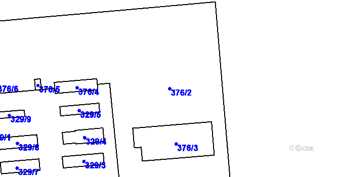 Parcela st. 376/2 v KÚ Josefov u Jaroměře, Katastrální mapa
