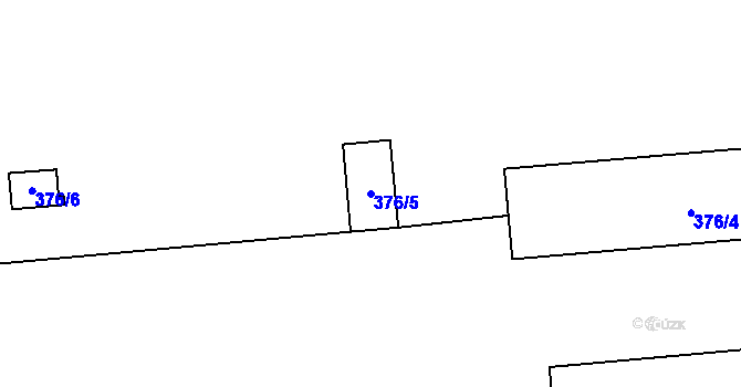 Parcela st. 376/5 v KÚ Josefov u Jaroměře, Katastrální mapa