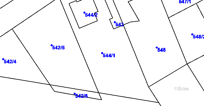 Parcela st. 544/1 v KÚ Josefov u Jaroměře, Katastrální mapa
