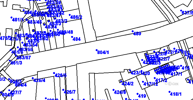 Parcela st. 804/1 v KÚ Josefov u Jaroměře, Katastrální mapa