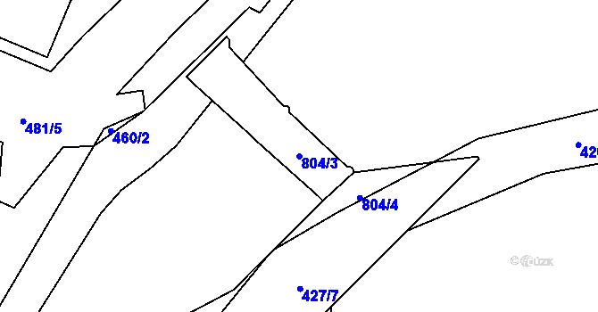 Parcela st. 804/3 v KÚ Josefov u Jaroměře, Katastrální mapa