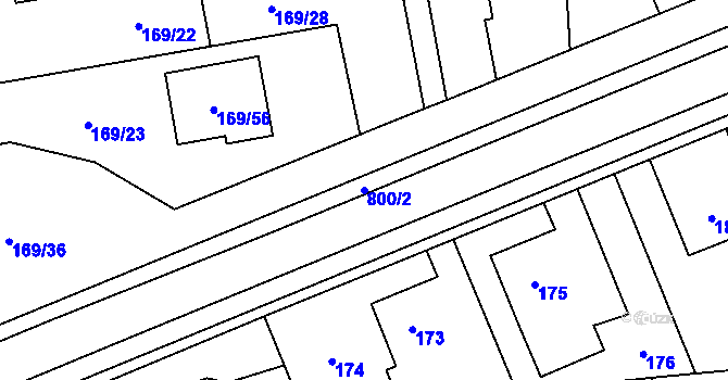 Parcela st. 800/2 v KÚ Josefov u Jaroměře, Katastrální mapa