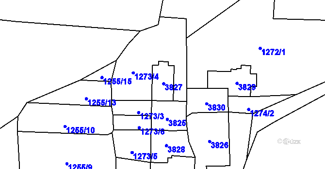Parcela st. 563/5 v KÚ Jezbiny, Katastrální mapa