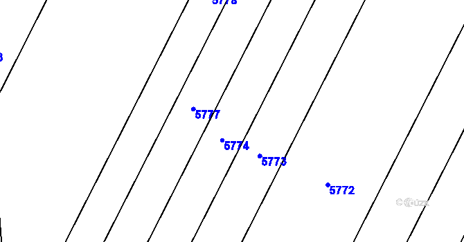 Parcela st. 451/1 v KÚ Jaroměřice, Katastrální mapa
