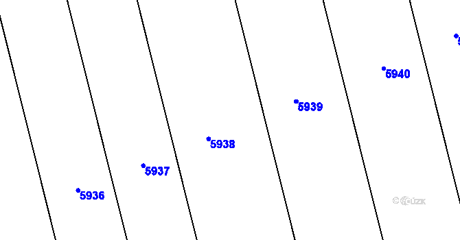 Parcela st. 2368/41 v KÚ Jaroměřice, Katastrální mapa