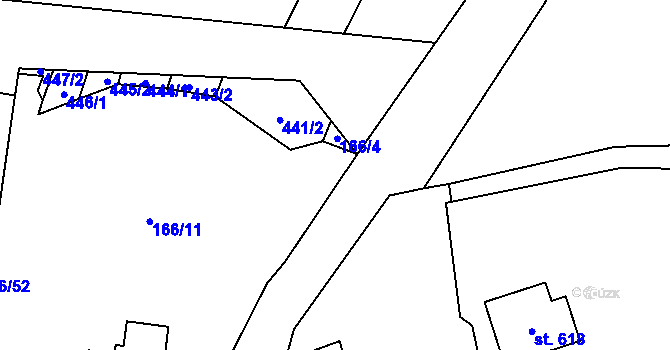Parcela st. 2744/7 v KÚ Jaroměřice, Katastrální mapa