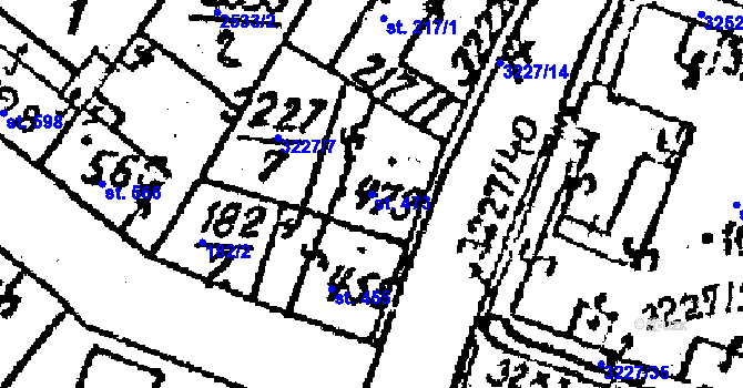 Parcela st. 473 v KÚ Jaroměřice nad Rokytnou, Katastrální mapa