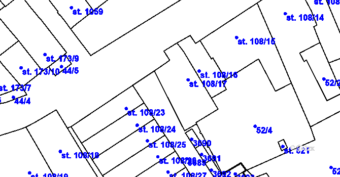 Parcela st. 53/11 v KÚ Jaroměřice nad Rokytnou, Katastrální mapa