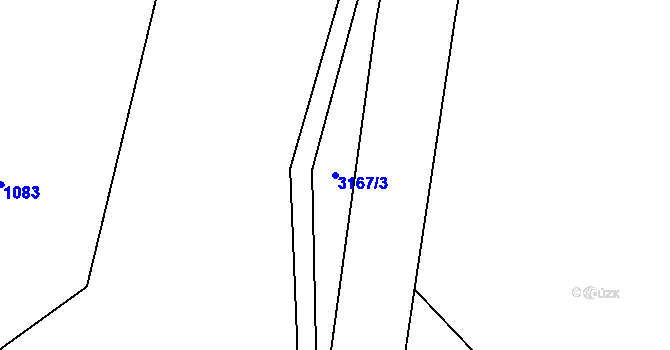 Parcela st. 3167/3 v KÚ Jaroměřice nad Rokytnou, Katastrální mapa