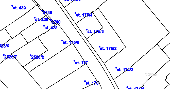 Parcela st. 3227/20 v KÚ Jaroměřice nad Rokytnou, Katastrální mapa