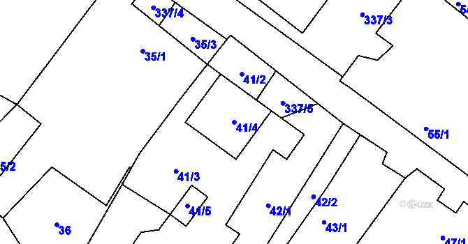 Parcela st. 41/4 v KÚ Popovice nad Rokytnou, Katastrální mapa