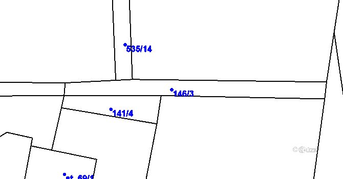 Parcela st. 146/3 v KÚ Jaroslav, Katastrální mapa