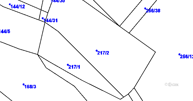 Parcela st. 217/2 v KÚ Jarošov nad Nežárkou, Katastrální mapa