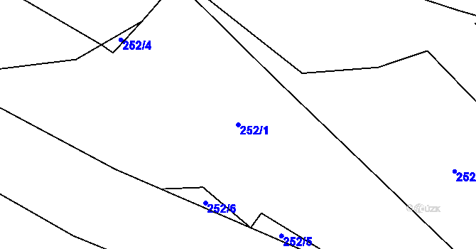 Parcela st. 252/1 v KÚ Jarošov nad Nežárkou, Katastrální mapa