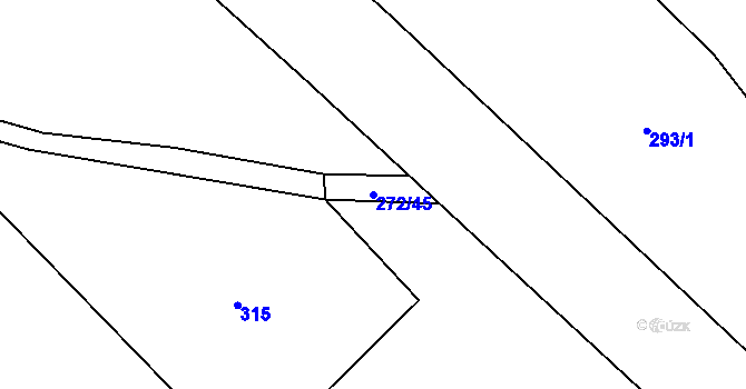 Parcela st. 272/45 v KÚ Jarošov nad Nežárkou, Katastrální mapa