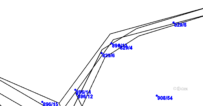 Parcela st. 829/6 v KÚ Jarov u Blovic, Katastrální mapa