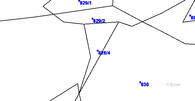 Parcela st. 828/4 v KÚ Jarov, Katastrální mapa