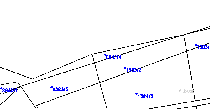 Parcela st. 894/14 v KÚ Jarov, Katastrální mapa