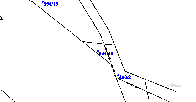 Parcela st. 894/18 v KÚ Jarov, Katastrální mapa