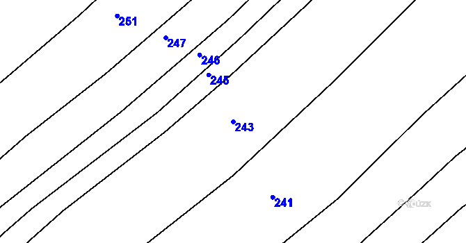 Parcela st. 243 v KÚ Jarov, Katastrální mapa