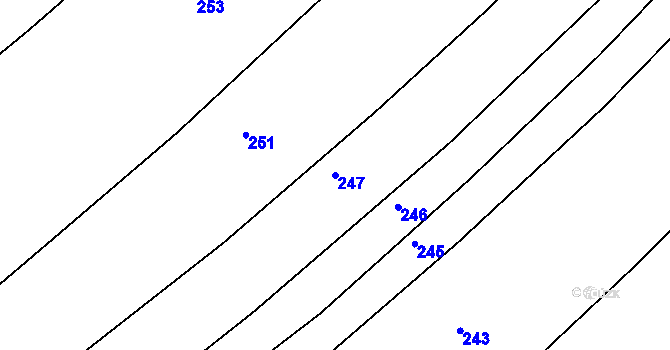 Parcela st. 247 v KÚ Jarov, Katastrální mapa