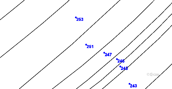 Parcela st. 251 v KÚ Jarov, Katastrální mapa
