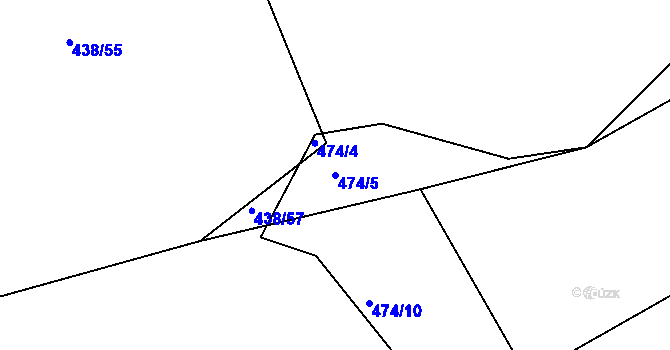 Parcela st. 474/5 v KÚ Jarov, Katastrální mapa