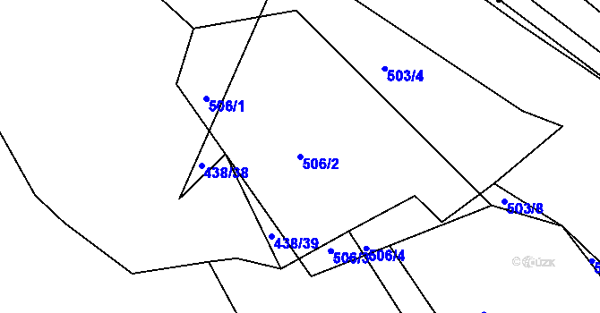 Parcela st. 506/2 v KÚ Jarov, Katastrální mapa