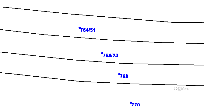 Parcela st. 764/23 v KÚ Jarov, Katastrální mapa