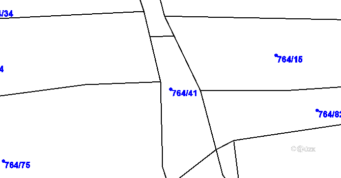 Parcela st. 764/41 v KÚ Jarov, Katastrální mapa