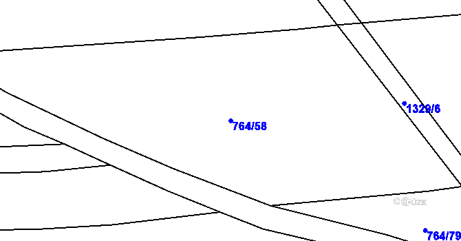 Parcela st. 764/58 v KÚ Jarov, Katastrální mapa