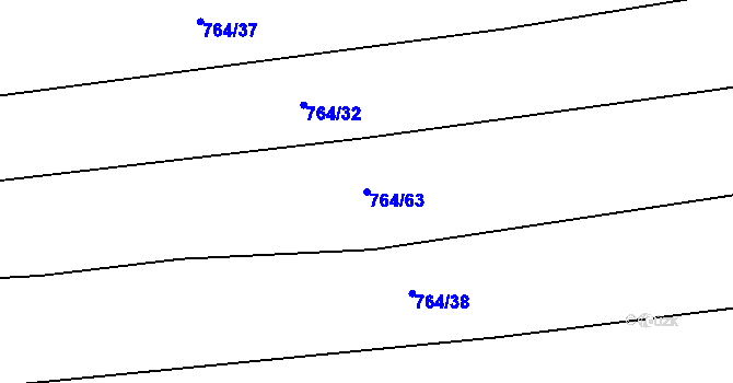 Parcela st. 764/63 v KÚ Jarov, Katastrální mapa