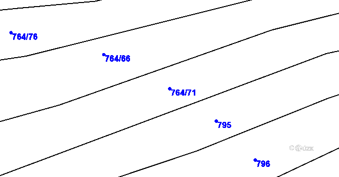 Parcela st. 764/71 v KÚ Jarov, Katastrální mapa