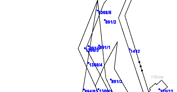 Parcela st. 891/5 v KÚ Jarov, Katastrální mapa
