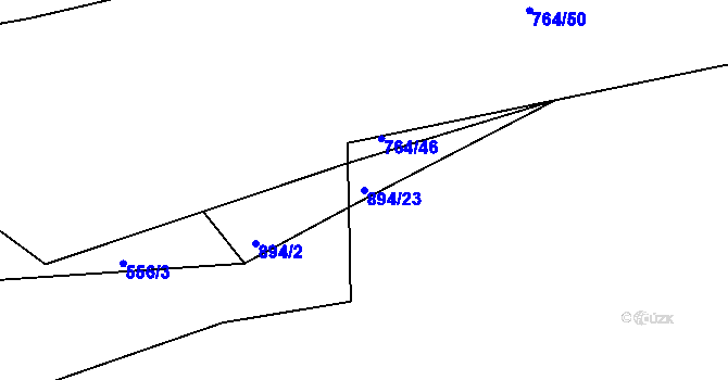 Parcela st. 894/23 v KÚ Jarov, Katastrální mapa