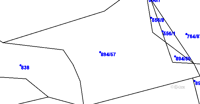 Parcela st. 894/57 v KÚ Jarov, Katastrální mapa