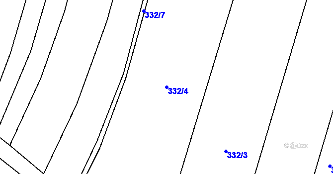 Parcela st. 332/4 v KÚ Jarpice, Katastrální mapa