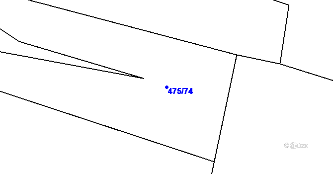 Parcela st. 475/74 v KÚ Jarpice, Katastrální mapa
