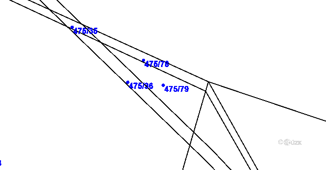Parcela st. 475/79 v KÚ Jarpice, Katastrální mapa
