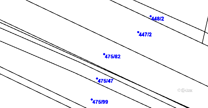 Parcela st. 475/82 v KÚ Jarpice, Katastrální mapa